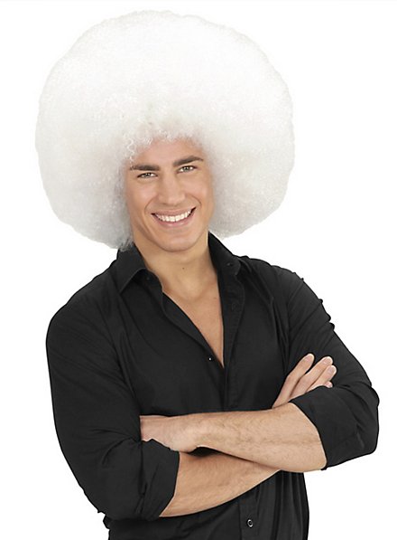 Afro XXL Wig white maskworld